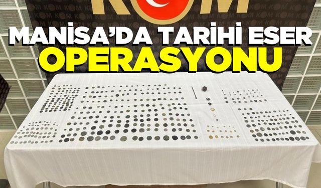 Manisa'da tarihi eser kaçakçılarına operasyon! 471 adet obje ele geçirildi