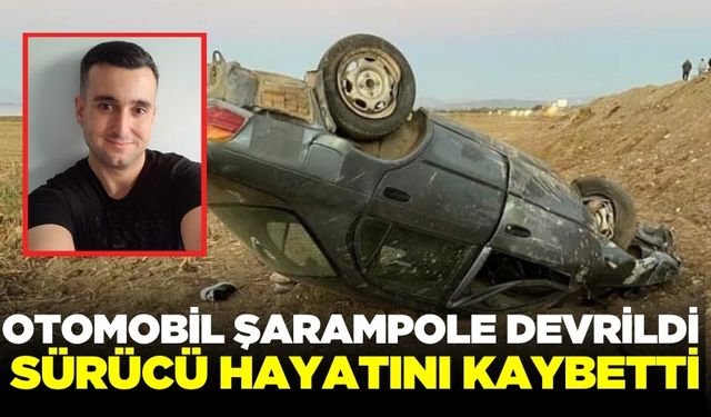 Şarampole devrilen otomobilde, sürücü can verdi