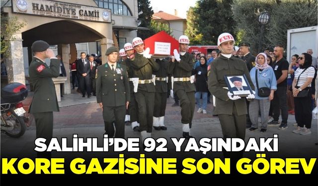 Salihli'de 92 yaşındaki Kore gazisi son yolculuğuna uğurlandı