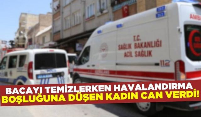 Apartmanın havalandırma boşluğuna düşen kadın can verdi