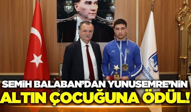 Başkan Balaban, Yunusemre'nin altın çocuğunu ağırladı!
