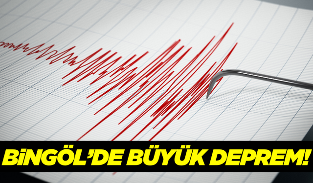 Bingöl'de 4,8 büyüklüğünde deprem!