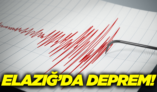 Elazığ'da 3.9 büyüklüğünde deprem