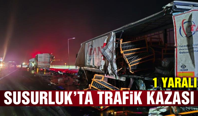 İki çekicinin karıştığı trafik kazasında 1 kişi yaralandı