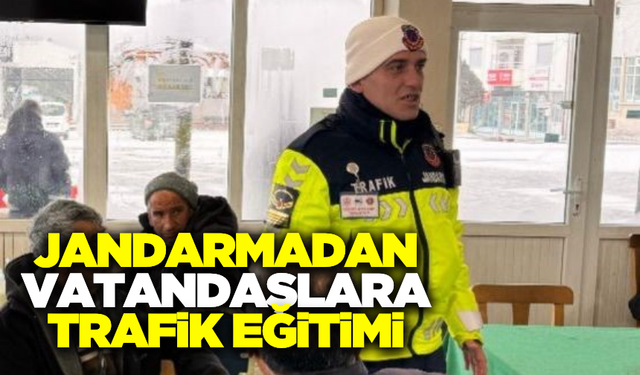 Afyonkarahisar'da jandarma vatandaşlara trafik eğitimi verdi