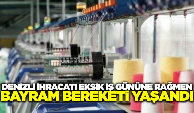 Denizli ihracatı yüzde 9,8 artarak 417 milyon dolar oldu