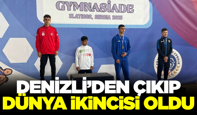 Denizli'den çıkıp dünya ikinciliği kazandı