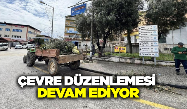 Karacasu’da çevre düzenlemesi devam ediyor