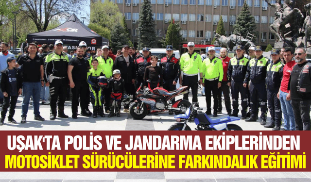 Uşak'ta 'Bir Kural 1 Ömür' kampanyasıyla trafik farkındalığı eğitimi