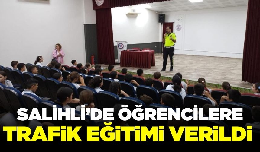 Salihli'de polisten miniklere trafik bilinci eğitimi