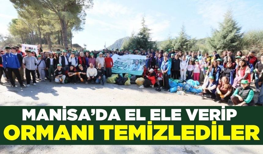 Manisa'da ormanlık alanlarda temizlik çalışması yapıldı