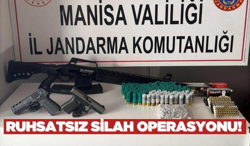 Manisa'da bağ evine operasyon! Çok sayıda silah ve mühimmat ele geçirildi