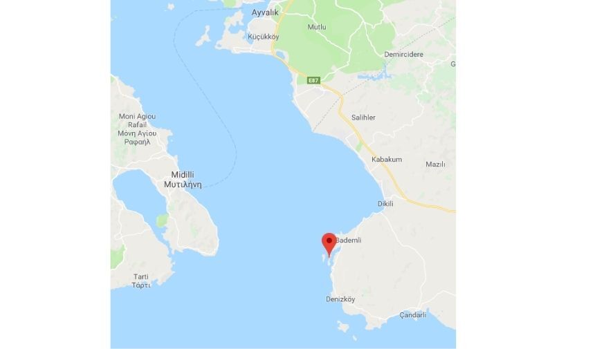 Kalem Adasının haritadaki yeri