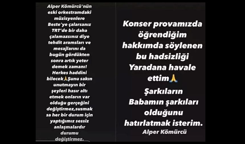 Kayahan’ın kızı Beste Açar'dan Alper Kömürcü'ye tehdit mesajı