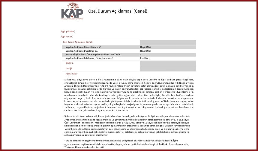 Borusan Boru Neden Türkiye’den Gidiyor Borusan Boru Kimin Borusan Boru Neden Abd’ye Gidecek Brsan Hisseleri Ne Olacak (3)