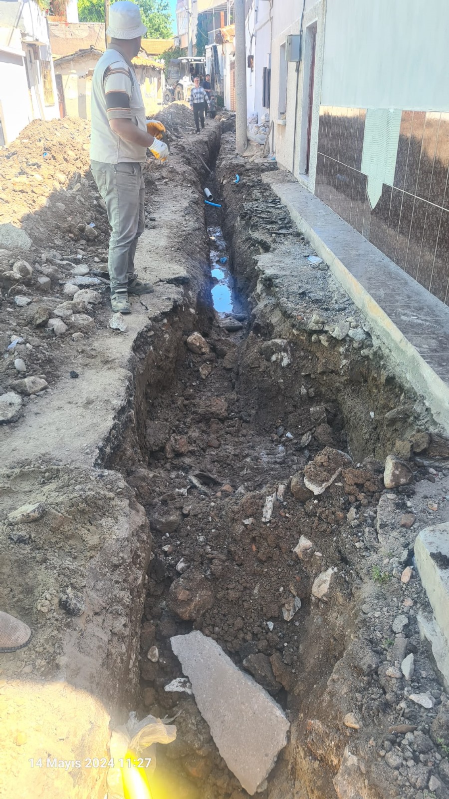 Manisa'da doğalgaz çalışmaları sırasında tarihi eser bulundu-1