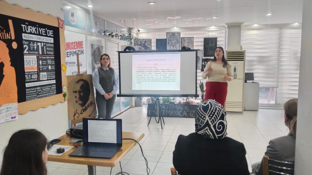Kadına Yönelik Şiddetle Mücadele İçin Kursiyerlere Seminer Verildi