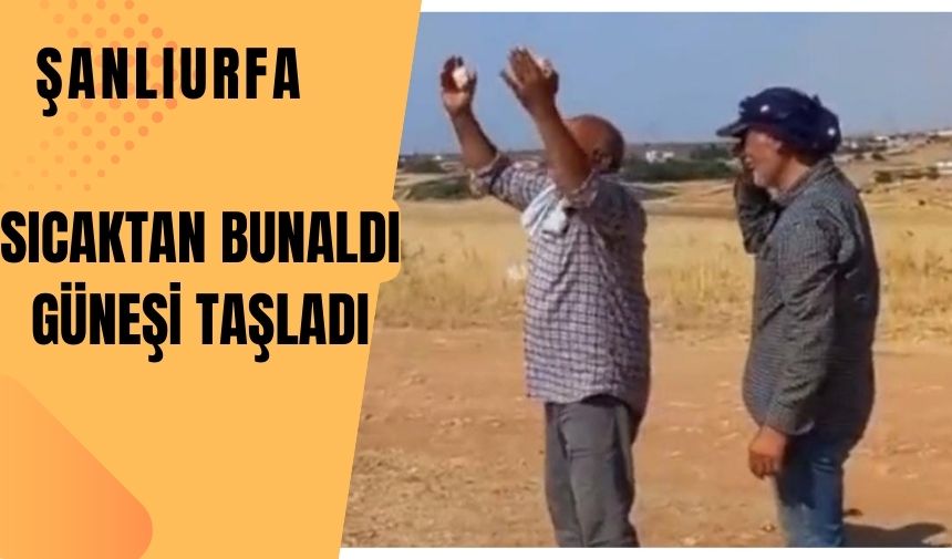 sıcaktan bunalan adam güneşi taşladı