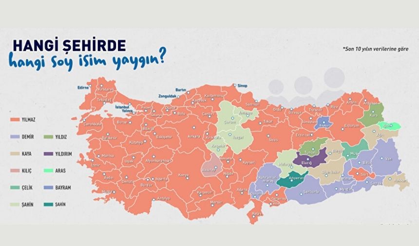 Türkiye'de en yaygın görülen soyadı belli oldu! İşte Türkiye'de en çok kullanılan soy isimleri (1)