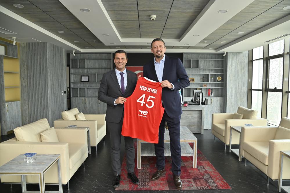 TBF Başkanı Hidayet Türkoğlu, Başkan Zeyrek ile Görüştü-1