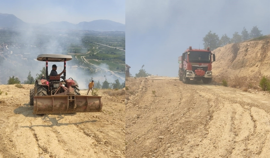 Denizli’de Ormanlık Alanda Çıkan Yangına Müdahale Ediliyor (2)