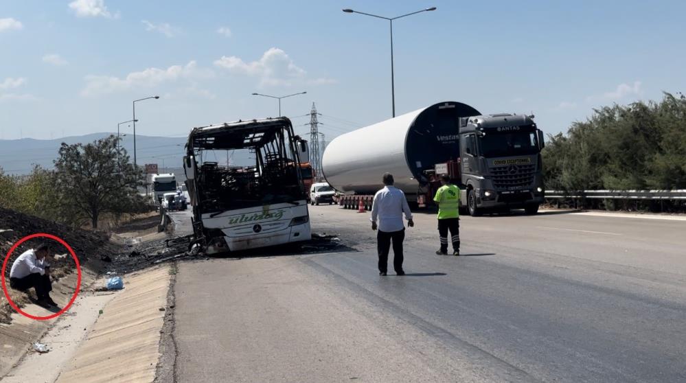 41 yolcunun bulunduğu otobüs alevlere teslim oldu!