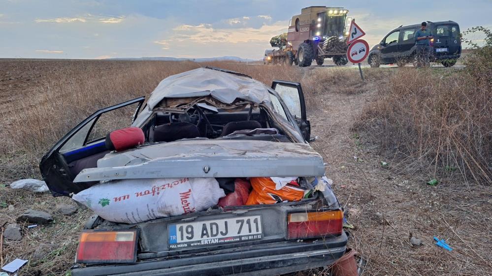 Kontrolden çıkan otomobil devrildi: 1 ölü 5 yaralı