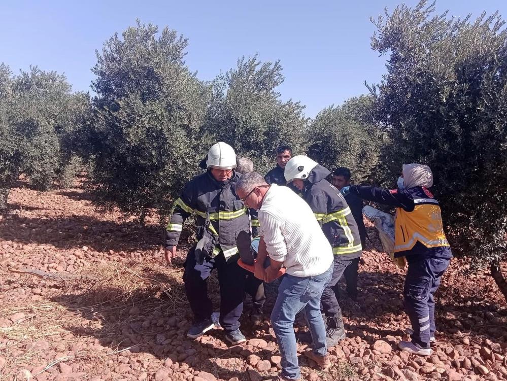 Otomobil zeytin bahçesine uçtu: 5 yaralı