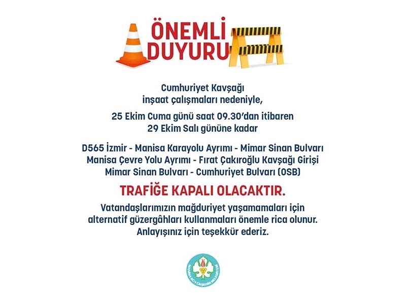 Manisa'da Yollar Trafiğe Kapandı!