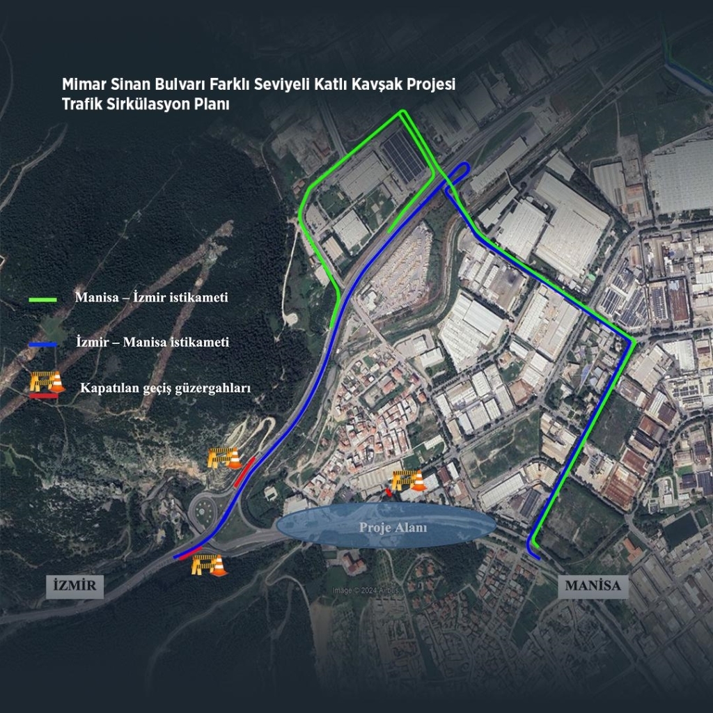 Manisa'da Yollar Trafiğe Kapandı!1