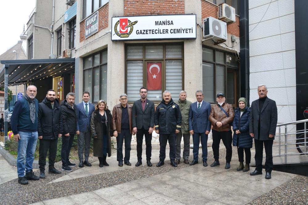 Gazeteciler Cemiyeti Başkanı Önder Aydın, Emniyet Müdürü Aktaş'ı makamında ağırladı!