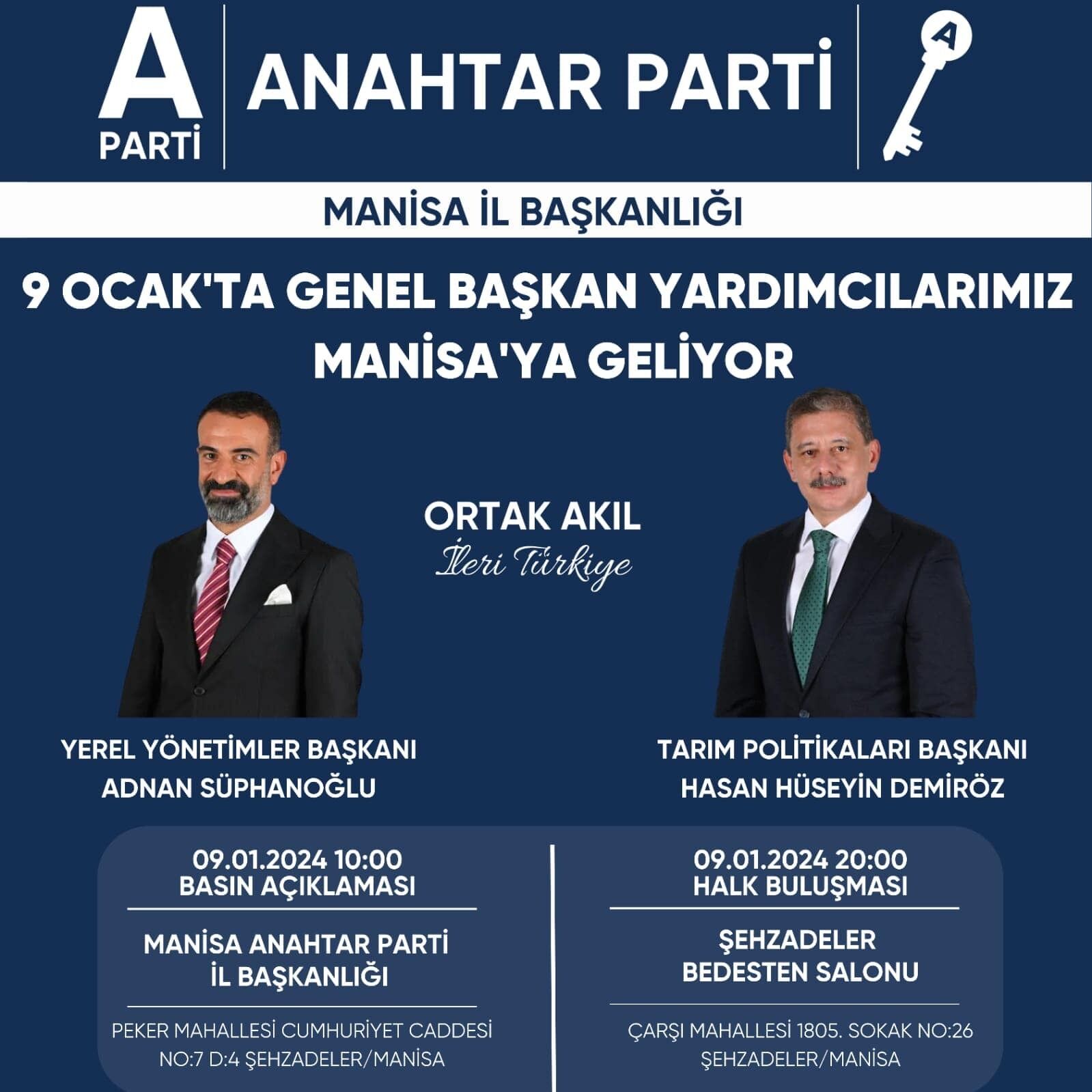 Anahtar Parti Genel Başkan Yardımcıları Manisa'ya geliyor-1