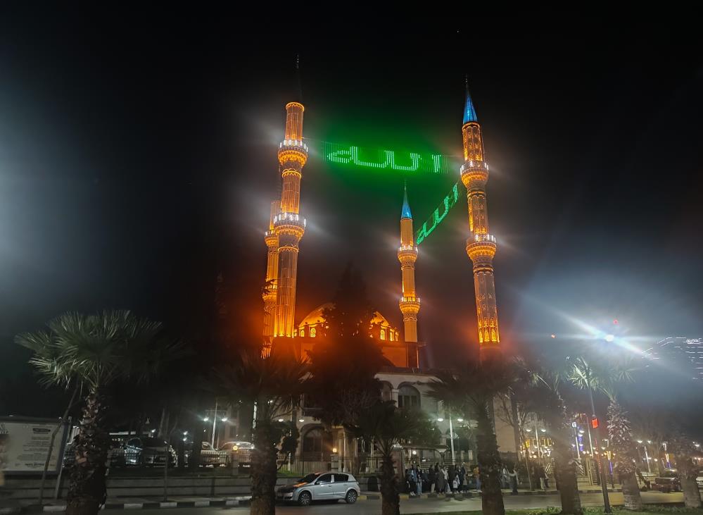 Saruhanbey Camiinde, Mahya geleneği yaşatılmaya devam ediyor!-1